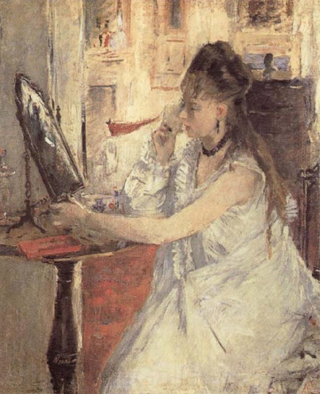 Berthe Morisot Young Woman powdering Herself